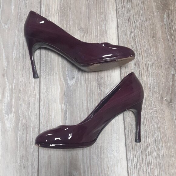 Yves Saint Laurent Purple Ombre Patent Nicole Stilettos Size 37 (6 1/2) - Picture 3 of 13